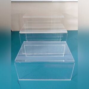 Set of 3 Acrylic Riser Display stands